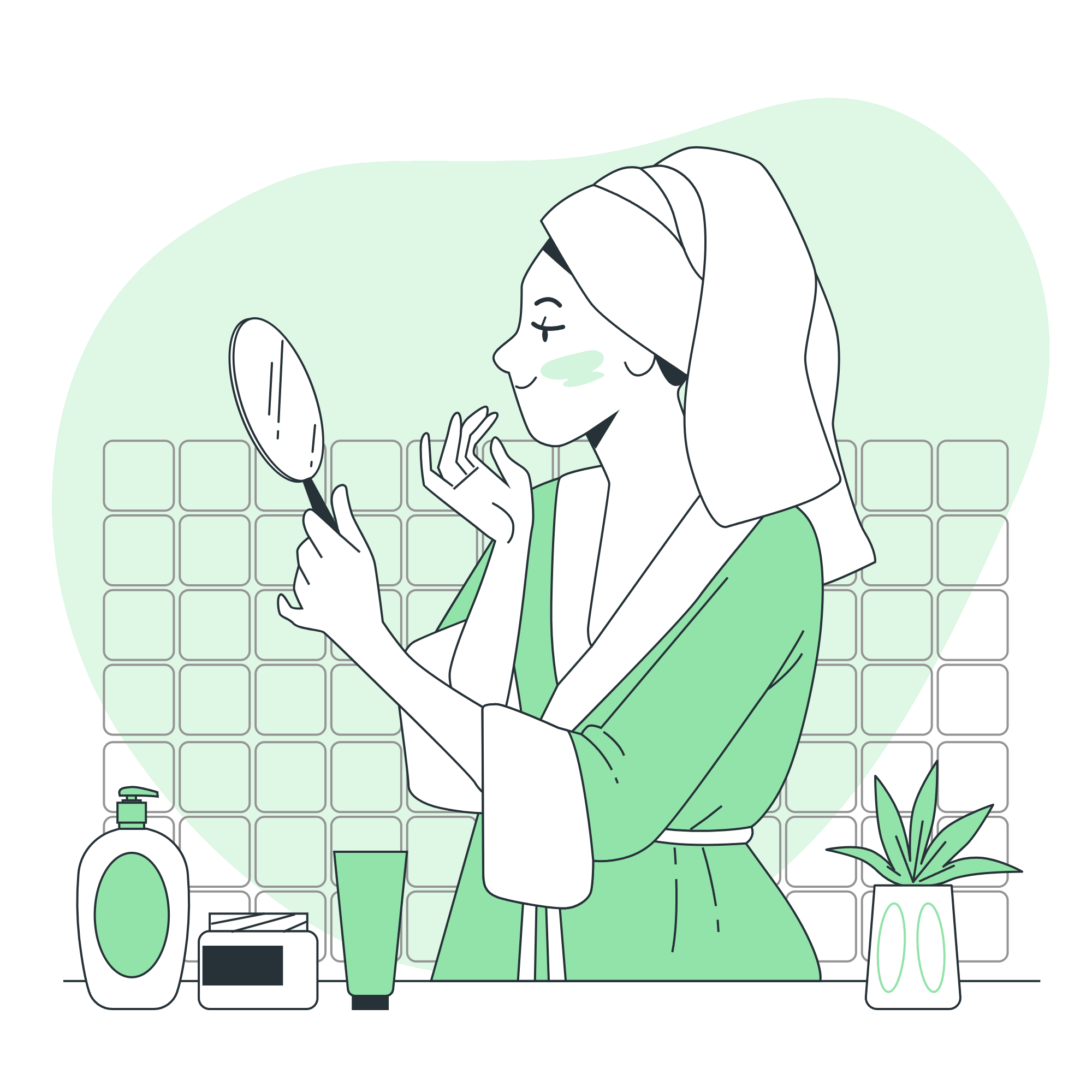 bengkel penjagaan kulit illustration